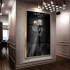 Quadro Decorativo Conceitual Fingers Gold Com Moldura Dourada
