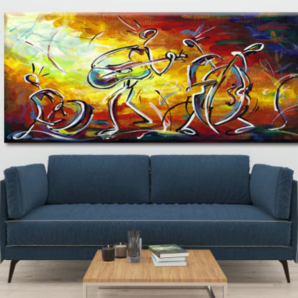 Quadro Decorativo Conceitual Forma E Musica - 100x70 Cm