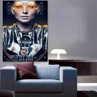 Quadro Decorativo Conceitual Futuristic Woman In Silver Suit