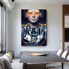 Quadro Decorativo Conceitual Futuristic Woman In Silver Suit