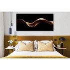 Quadro Decorativo Conceitual Gold Wave - 90x60cm