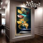 Quadro Decorativo Conceitual Ilusion Com Moldura Dourada 180x