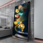 Quadro Decorativo Conceitual Ilusion Com Moldura Marrom 200x1