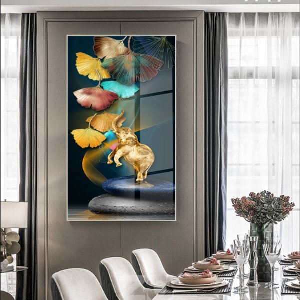 Quadro Decorativo Conceitual Ilusion Com Moldura Marrom E Vid