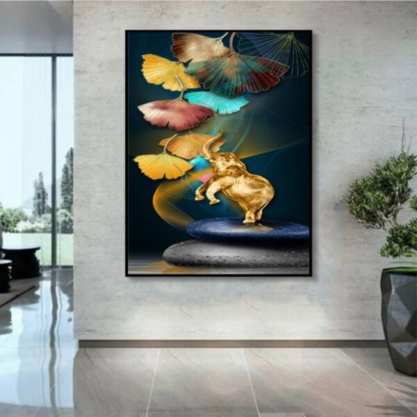 Quadro Decorativo Conceitual Ilusion Com Moldura Preto 90x60