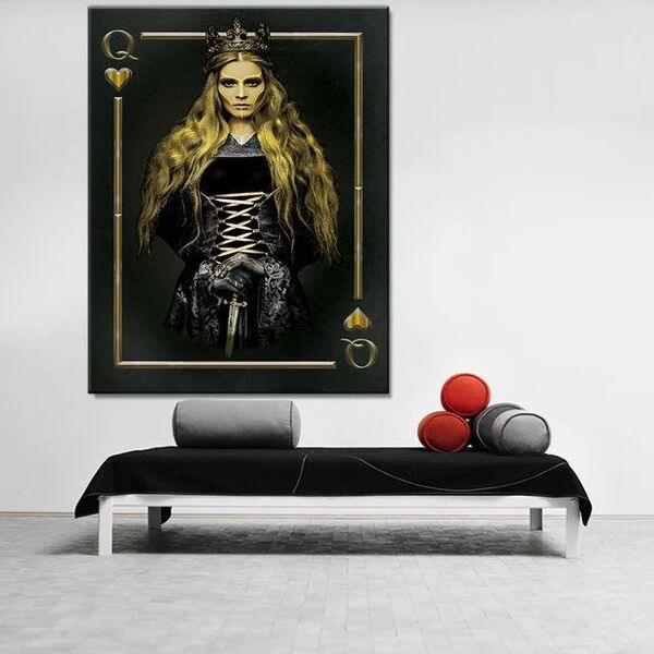 Quadro Decorativo Conceitual Imperatriz Dourada Da Adaga - 10