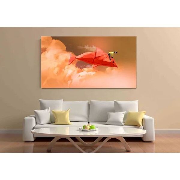 Quadro Decorativo Conceitual Montando Origami - 180x135cm