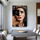 Quadro Decorativo Conceitual Princess Fashion Face - 120x80 Cm