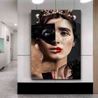 Quadro Decorativo Conceitual Princess Fashion Face - 120x80 Cm