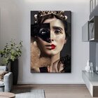Quadro Decorativo Conceitual Princess Fashion Face - 200x100