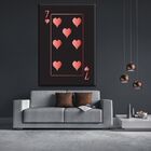 Quadro Decorativo Conceitual Red 7 Of Hearts - 120x80cm
