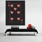 Quadro Decorativo Conceitual Red 7 Of Hearts - 120x80cm