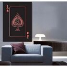 Quadro Decorativo Conceitual Red Ace Of Spades - 200x120cm