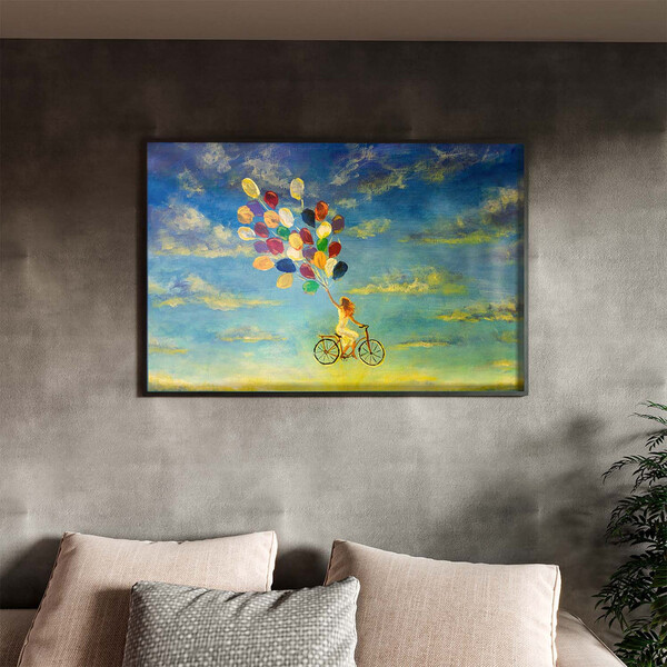 Quadro Decorativo Conceitual Riding A Dream Com Moldura E Vid