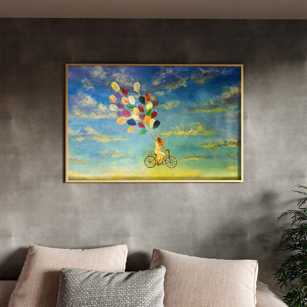 Quadro Decorativo Conceitual Riding A Dream Com Moldura E Vid
