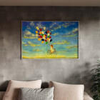 Quadro Decorativo Conceitual Riding A Dream Com Moldura Prata