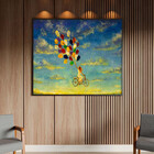 Quadro Decorativo Conceitual Riding A Dream Com Moldura Preto