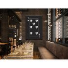 Quadro Decorativo Conceitual Silver 7 Of Hearts - 180x135cm