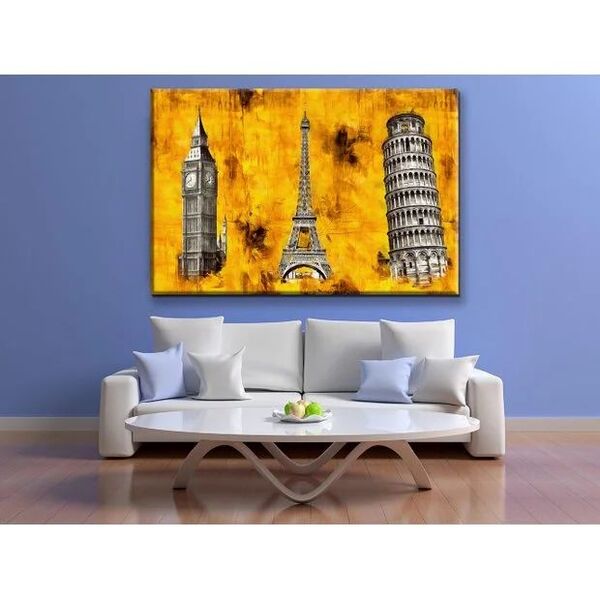 Quadro Decorativo Conceitual Tríplice Europeia - 100x70cm