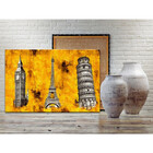 Quadro Decorativo Conceitual Tríplice Europeia - 100x70cm