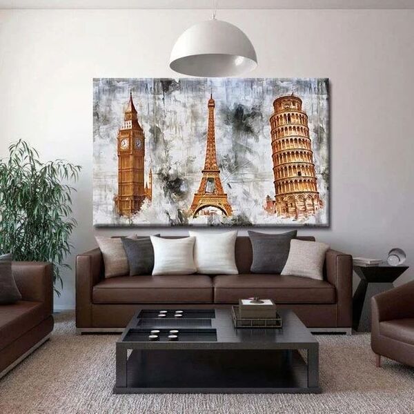 Quadro Decorativo Conceitual Tríplice Europeia Invertida - 20