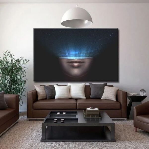 Quadro Decorativo Conceitual Universe Star Face - 180x120cm