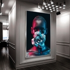 Quadro Decorativo Conceitual Woman Black Com Moldura Prata 15