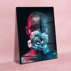 Quadro Decorativo Conceitual Woman Black Com Moldura Preta E