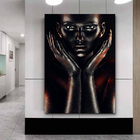 Quadro Decorativo Conceitual Woman In Black Paint Body Art -