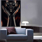 Quadro Decorativo Conceitual Woman In Black Paint Body Art -