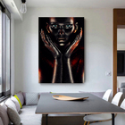 Quadro Decorativo Conceitual Woman In Black Paint Body Art -