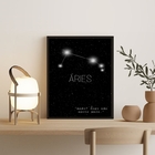 Quadro Decorativo Constelação Signo Áries 45x34cm Moldura:mad