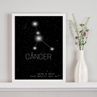 Quadro Decorativo Constelação Signo Câncer 45x34cm Moldura:ma