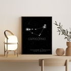 Quadro Decorativo Constelação Signo Capricórnio 24x18cm Moldu