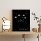 Quadro Decorativo Constelação Signo Leão 45x34cm Moldura:made