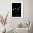 Quadro Decorativo Constelação Signo Leão - 60x48cm Moldura:ma
