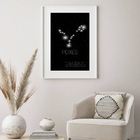 Quadro Decorativo Constelação Signo Sagitário - 60x48cm Moldu