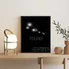 Quadro Decorativo Constelação Signo Touro 45x34cm Moldura:mad