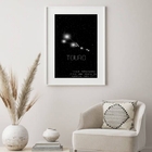 Quadro Decorativo Constelação Signo Touro - 60x48cm Moldura:m