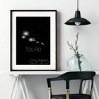 Quadro Decorativo Constelação Signo Touro - 60x48cm Moldura:m