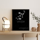 Quadro Decorativo Constelação Signo Virgem 33x24cm Moldura:ma