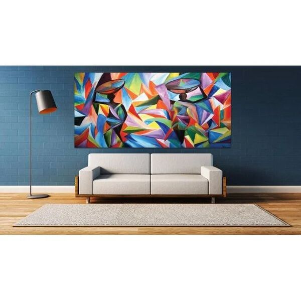 Quadro Decorativo Contemporâneo Colorful African - 180x135cm