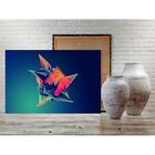 Quadro Decorativo Contemporâneo Conceitual Geométrico Blue Mi