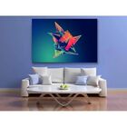 Quadro Decorativo Contemporâneo Conceitual Geométrico Blue Mi