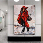 Quadro Decorativo Contemporâneo Conceitual Red Overcoat - 180