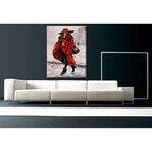 Quadro Decorativo Contemporâneo Conceitual Red Overcoat - 180