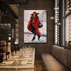 Quadro Decorativo Contemporâneo Conceitual Red Overcoat - 180