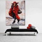 Quadro Decorativo Contemporâneo Conceitual Red Overcoat - 180
