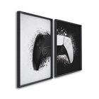 Quadro Decorativo Controle De Vídeo Game Com 2 Telas De Pared