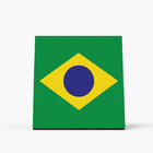 Quadro Decorativo Copa Do Mundo Bandeira Do Brasil - 20x20cm
